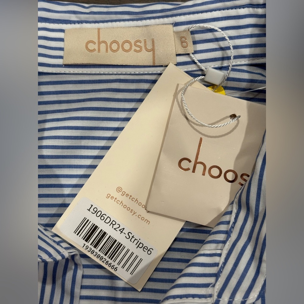 251. NWT Choosy Crosby St Tie- Front Shirt Dress - Picture 7 of 11